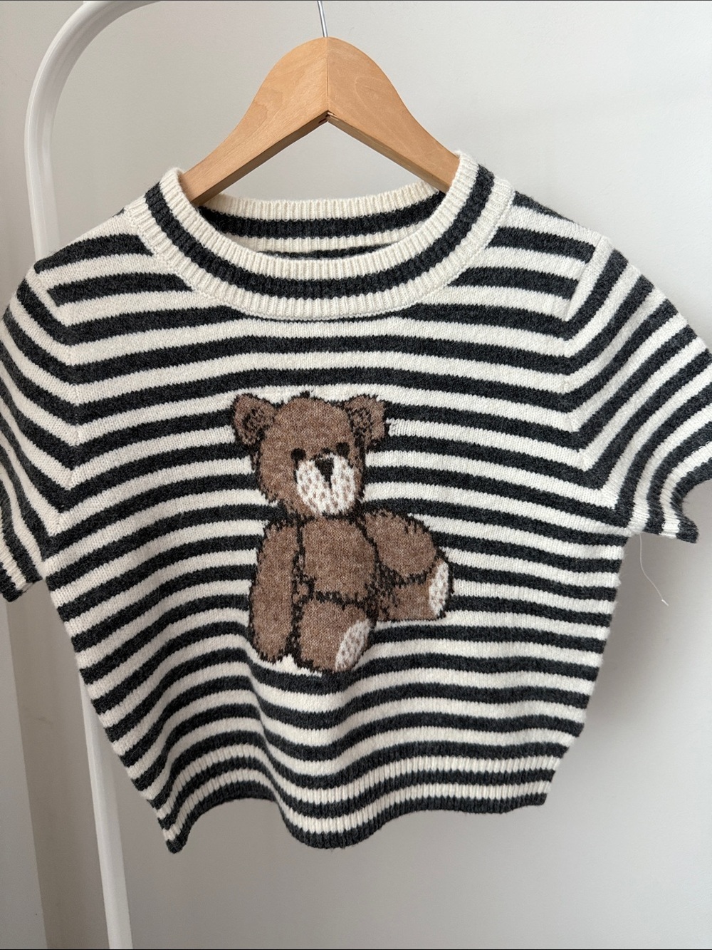 Freshman Striped Knit Cropped Top Size M